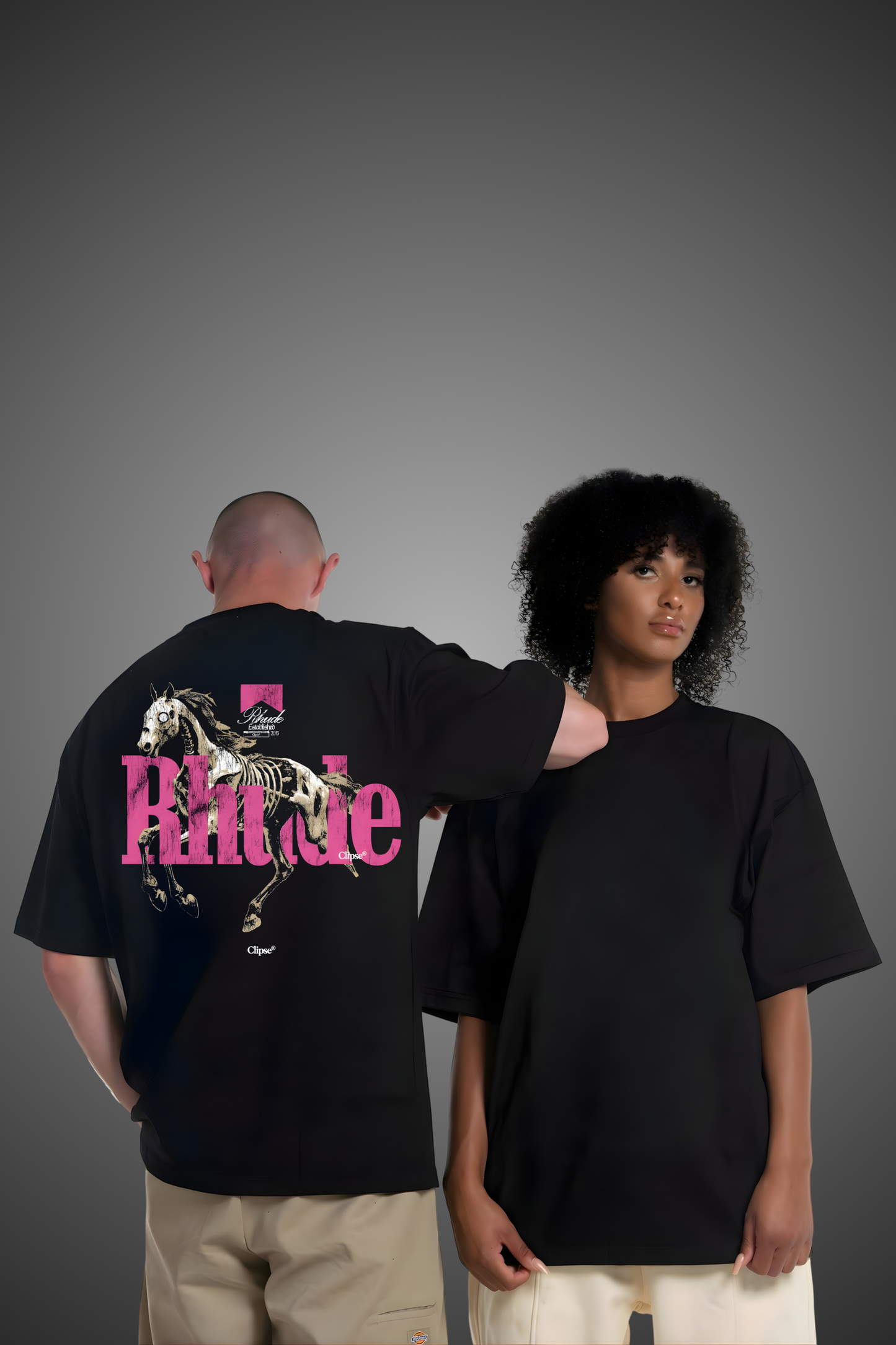 SKELETON HORSE OVERSIZED TSHIRT