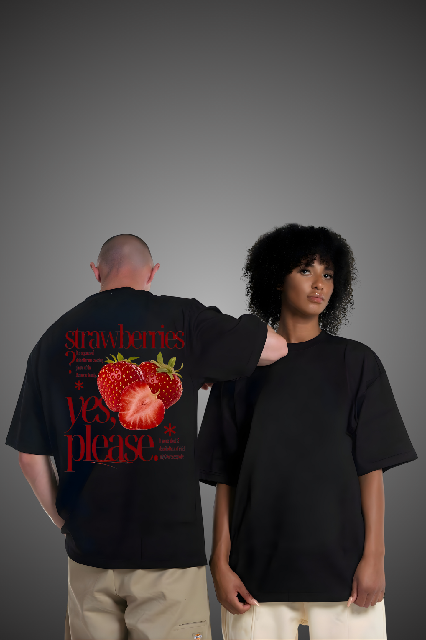 STRAWBERRY PLEASE OVERSIZED TSHIRT