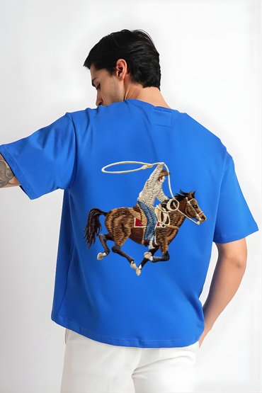EMB HORSE OVERSIZED TSHIRT