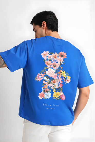 FLOWERY TEDDY OVERSIZED TSHIRT