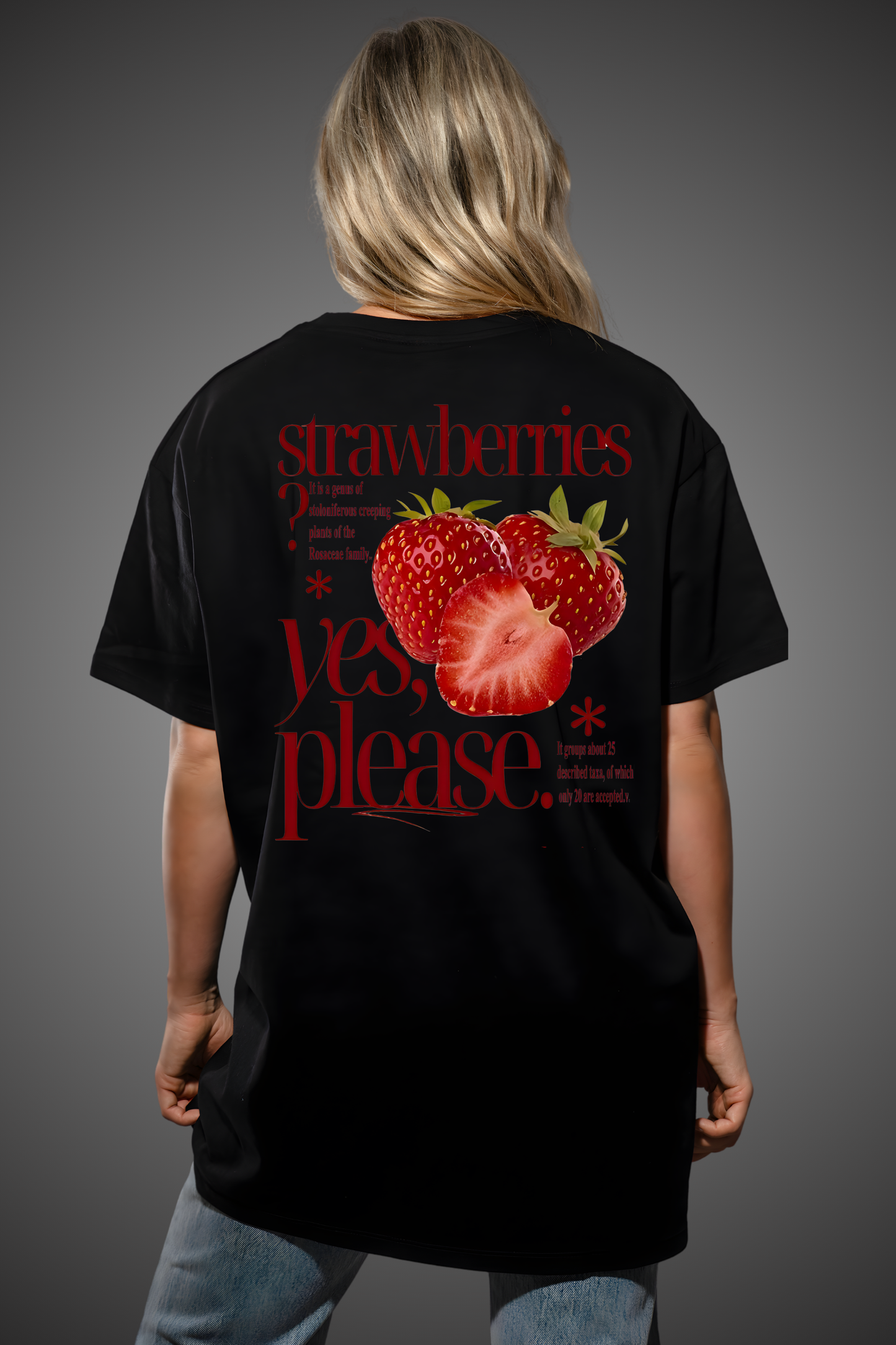 STRAWBERRY PLEASE OVERSIZED TSHIRT