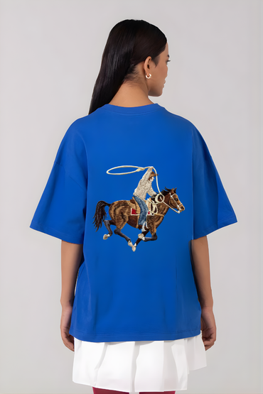 EMB HORSE OVERSIZED TSHIRT