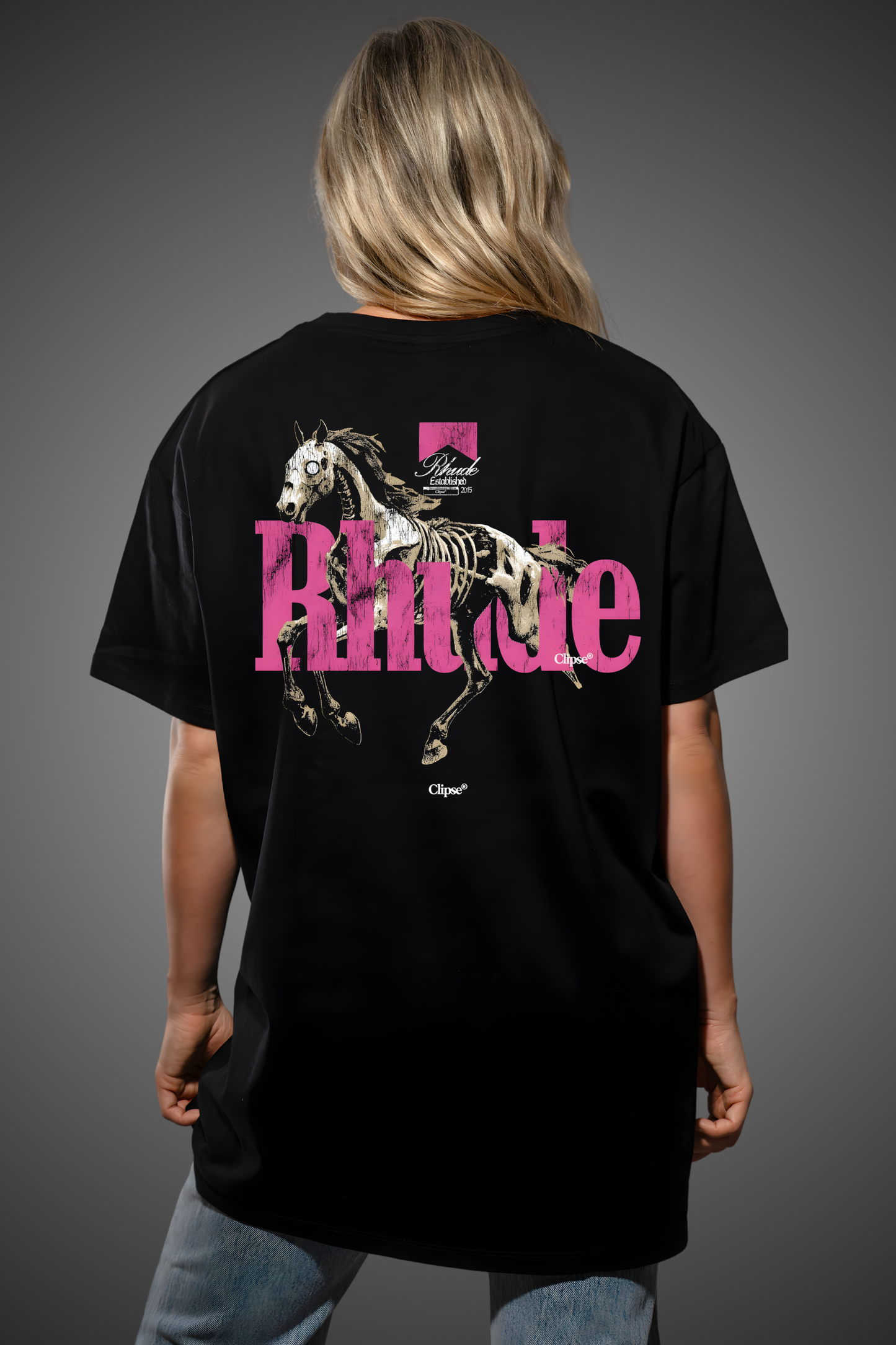 SKELETON HORSE OVERSIZED TSHIRT