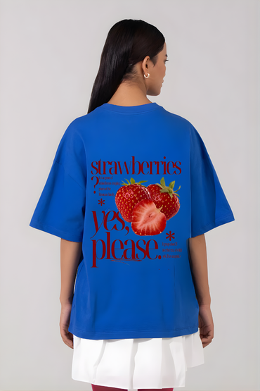 PLEASE STRAWBERRY OVERSIZED TSHIRT