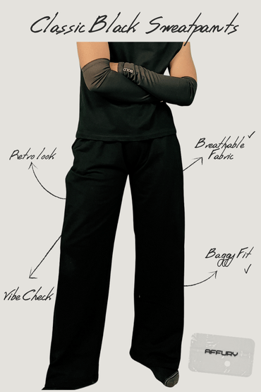 CLASSIC BLACK BAGGY SWEATPANTS