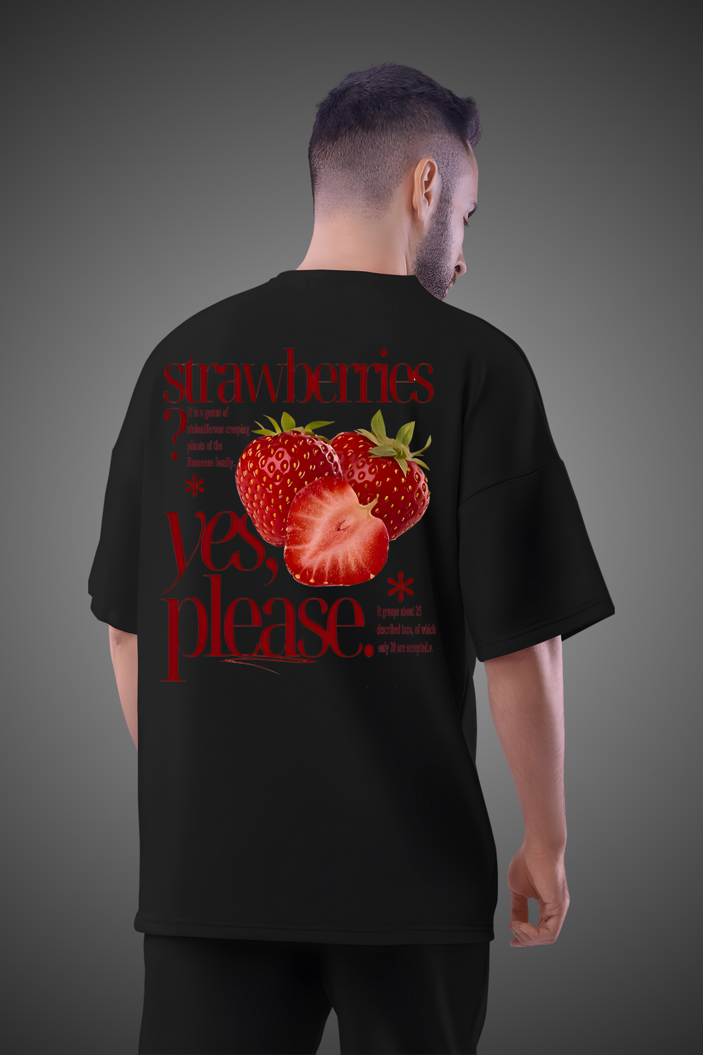 STRAWBERRY PLEASE OVERSIZED TSHIRT