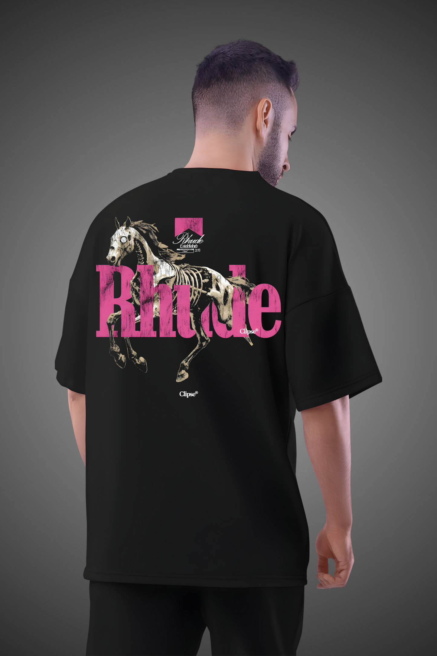 SKELETON HORSE OVERSIZED TSHIRT