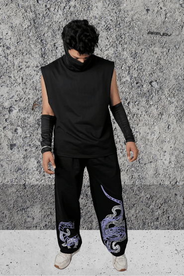 PURPLE SNAKE BAGGY SWEATPANTS