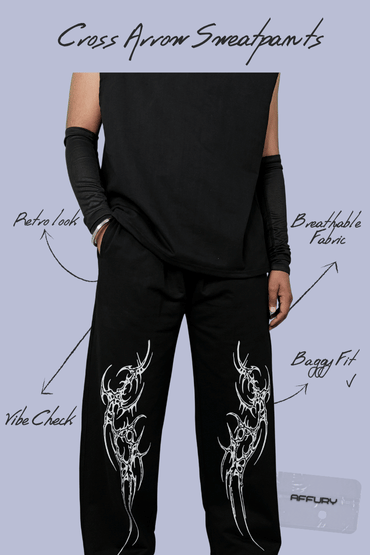 CROSS ARROW BAGGY SWEATPANTS